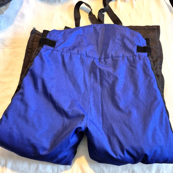 Mossi men's size 2X Large blue & black insulated warm bib snow pants EUC - Picture 10 of 13